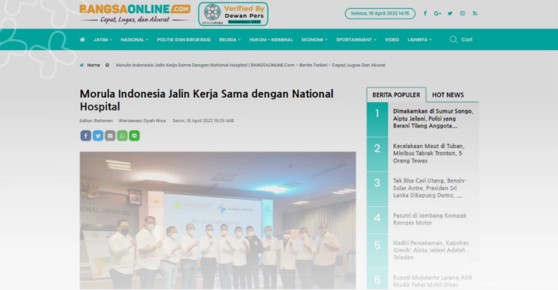 Morula Indonesia Collaborates with National Hospital