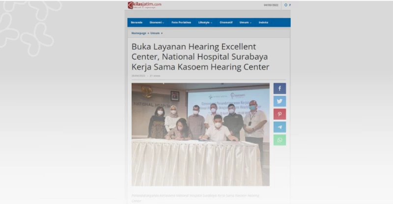 Open Hearing Excellent Center Service, National Hospital Surabaya Cooperates with Kasoem Hearing Center