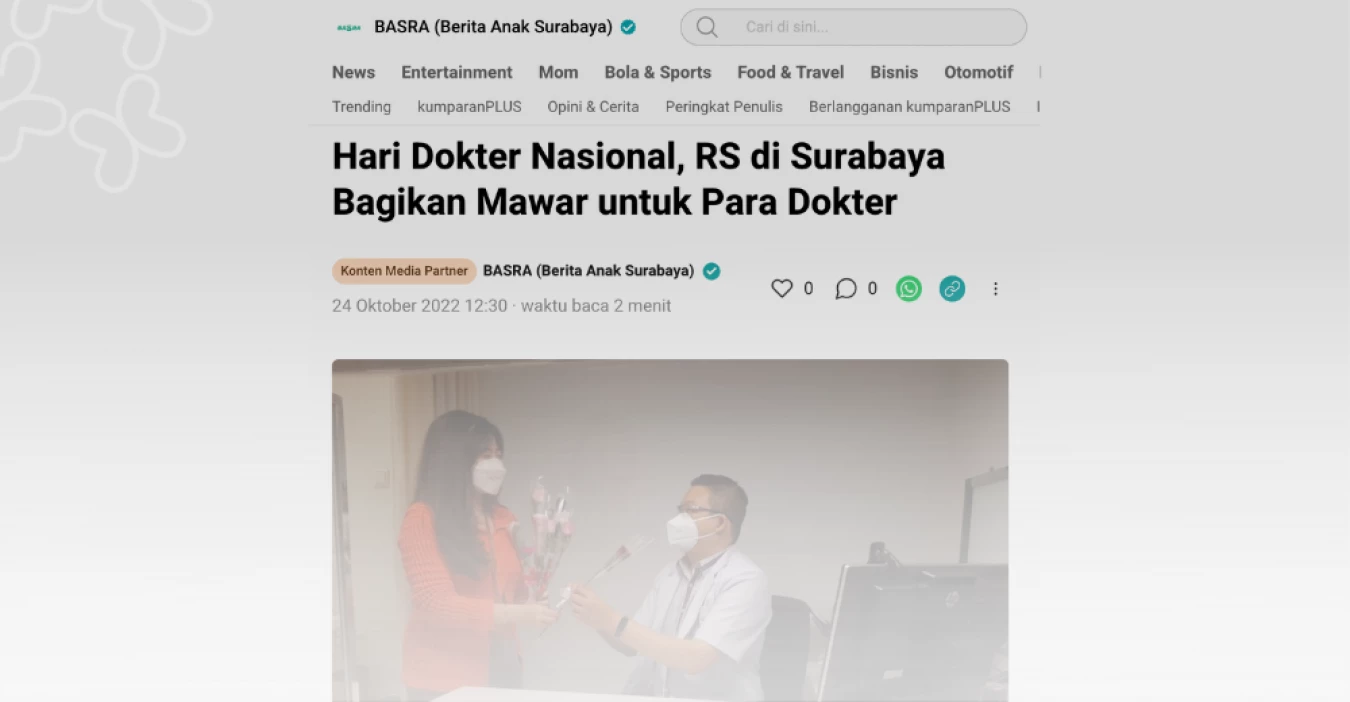 National Doctor's Day, Hospitals in Surabaya Distribute Roses to Doctors
