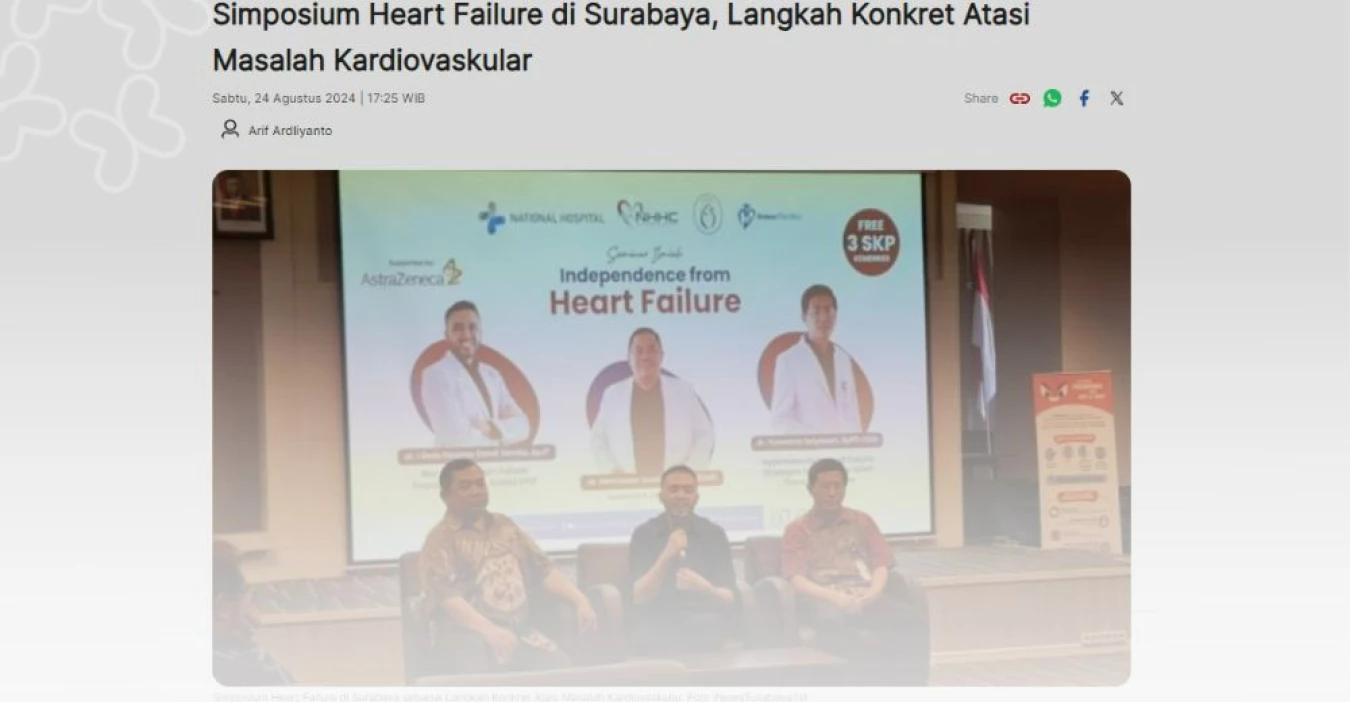 National Hospital Heart Center Bersama Perki Surabaya Gelar Simposium Heart Failure