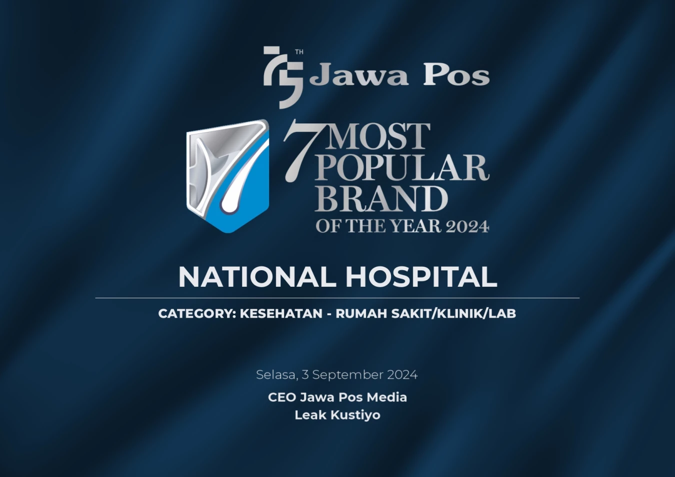 National Hospital Raih 7 Most Popular Brand of the Year 2024