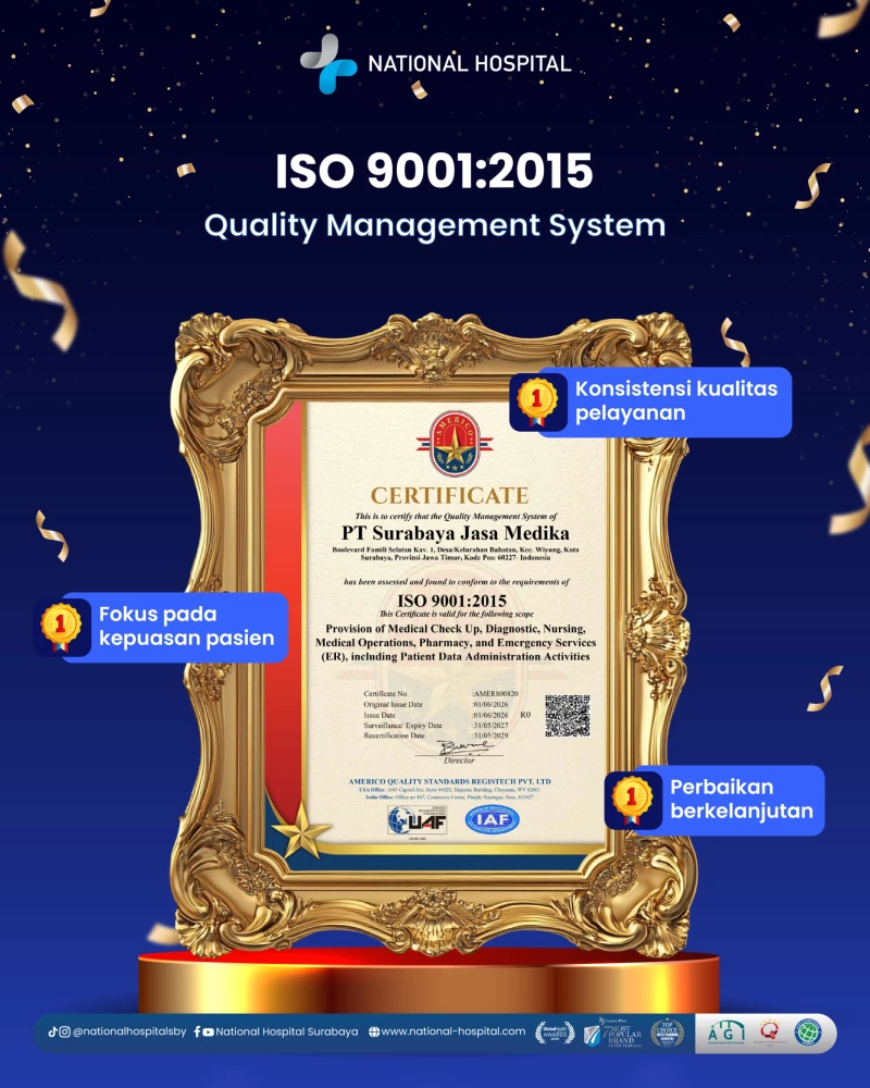 National Hospital Achieves ISO 9001:2015 Certification for Quality Management System