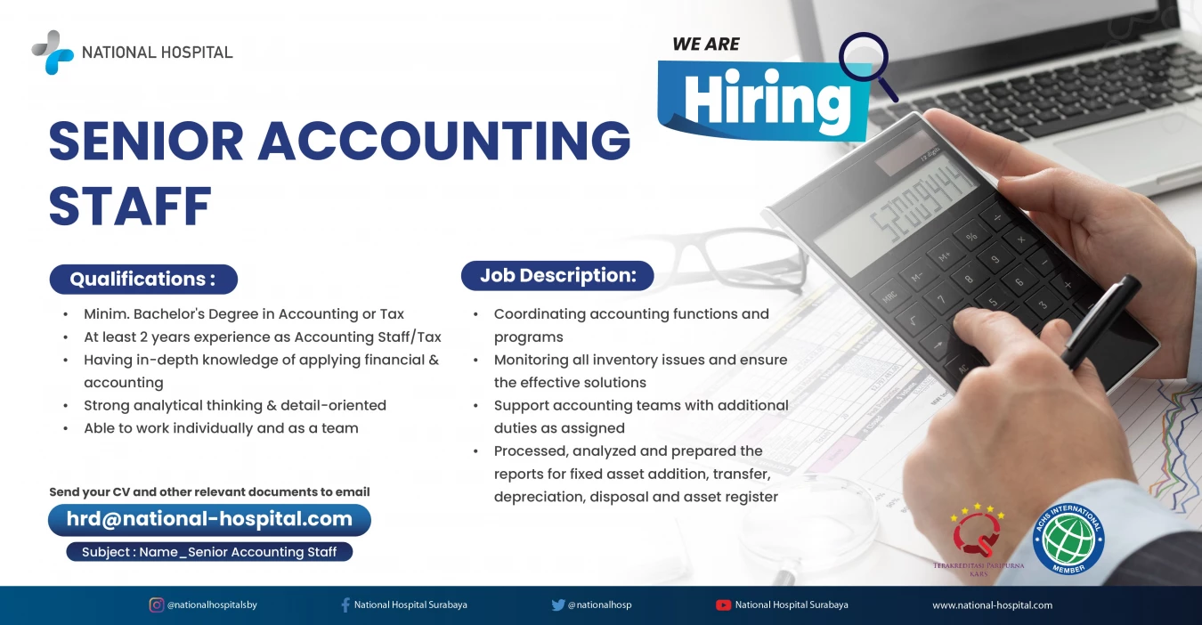 We Are Looking for A Senior Accounting